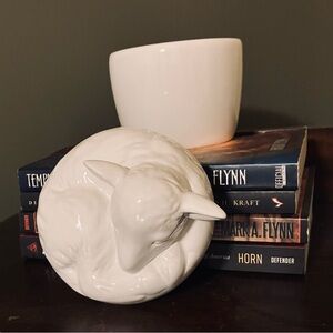 White Ceramic Animal Art Piece